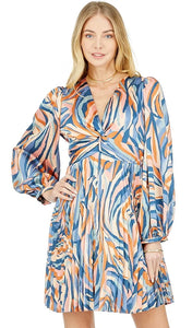 Front Twist Pleat Dress