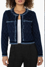 Load image into Gallery viewer, Frayed Velvet Trim Jacket
