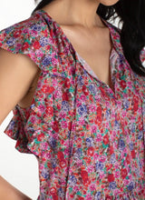 Load image into Gallery viewer, Flutter Sleeve Mini Floral Top
