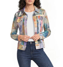 Load image into Gallery viewer, Cool Floral Knit/Mesh Jacket
