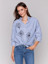 Load image into Gallery viewer, Flower Stem Striped Shirt

