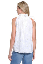 Load image into Gallery viewer, Eyelet Tie Neck Top
