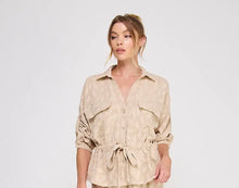 Load image into Gallery viewer, Rosie Jacquard Utility Blouse
