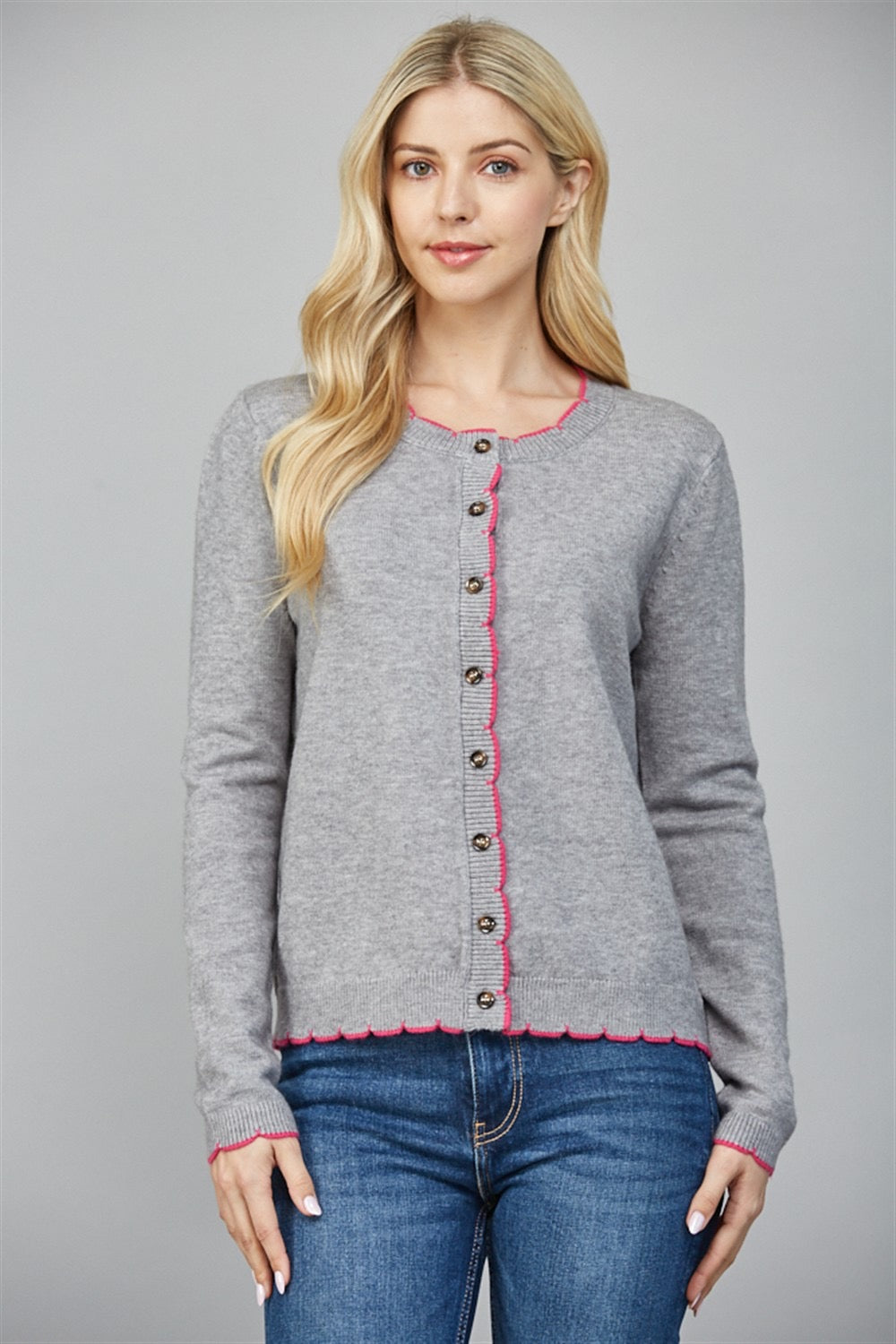 Pink Tipped Cardigan
