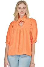 Load image into Gallery viewer, High Neck Puff Sleeve Top
