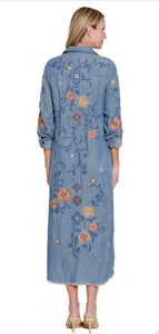 Embroidered Lyocell Dress