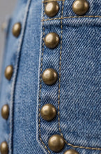 Load image into Gallery viewer, Studded Patch Pocket Flare Jeans
