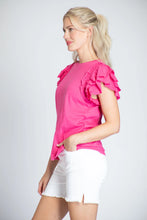 Load image into Gallery viewer, Ruffle Cap Sleeve Tee
