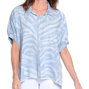 Zebra Chambray Camp Shirt