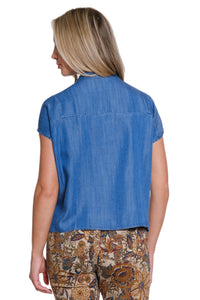 Split Neck Popover Top