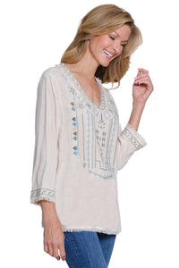 Woven Embroidered Popover