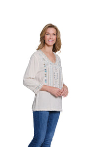 Woven Embroidered Popover