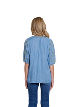 Load image into Gallery viewer, Denim Raglan Sleeve Top
