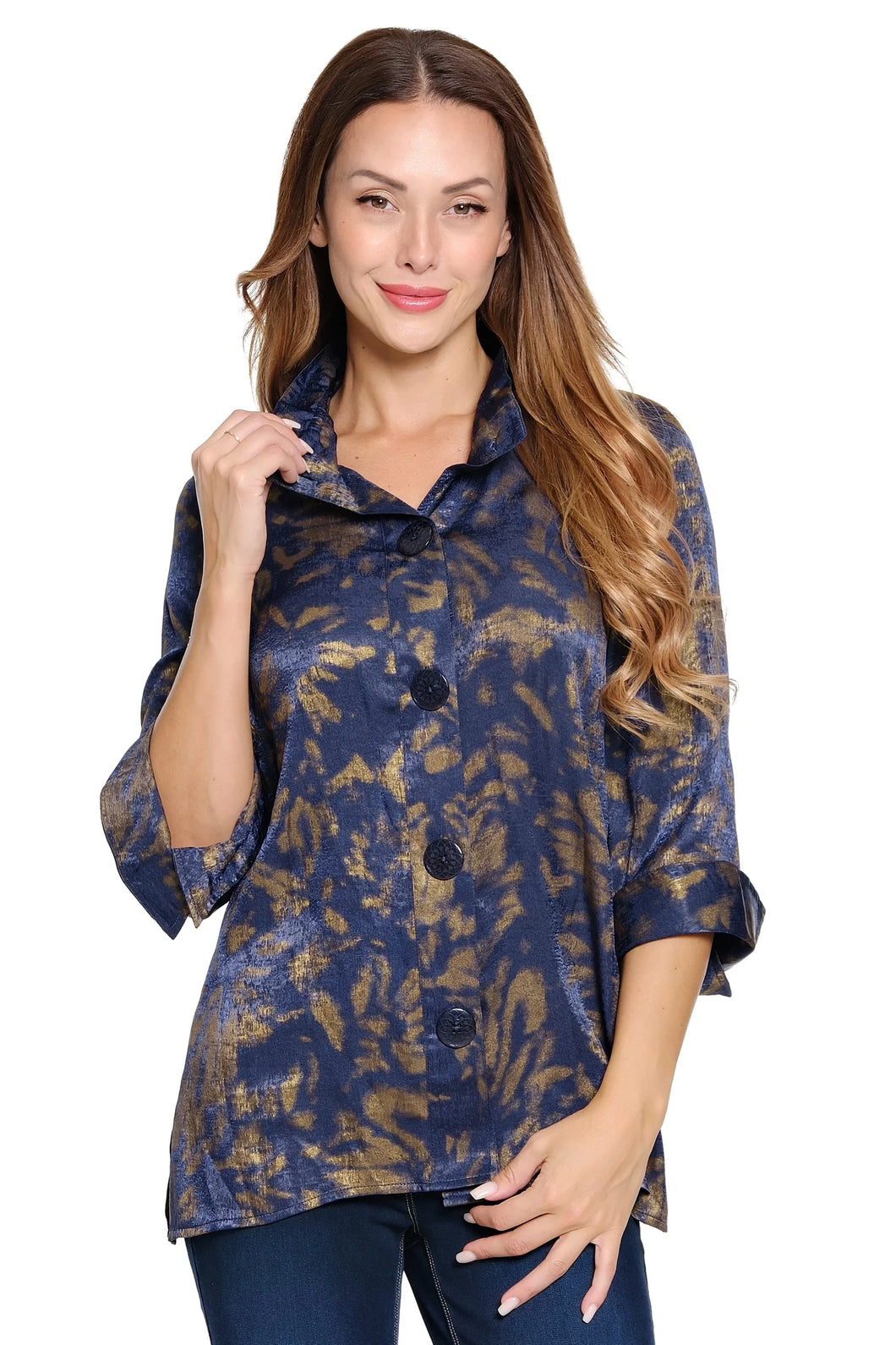 Print Shimmer Blouse