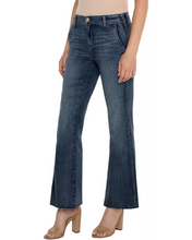 Load image into Gallery viewer, Braid Trimmed Hannah Flare Jean
