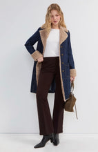 Load image into Gallery viewer, Sherpa Trimmed Denim Coat
