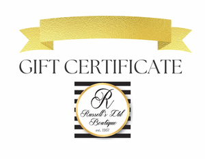 Russell's Boutique Gift Certificate