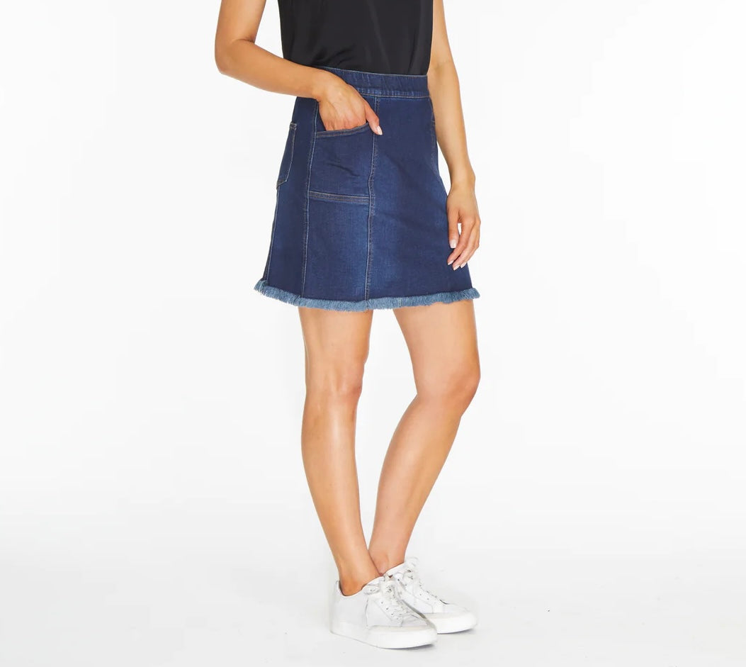 Slim-sation Raw Hem Denim Skort